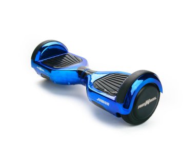 Kendini beyaz arka plan üzerinde elektrik kaykay akıllı Scooter Dengeleme Hoverboard çift tekerlek yakın çekim