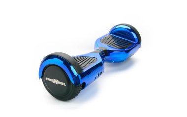 Kendini beyaz arka plan üzerinde elektrik kaykay akıllı Scooter Dengeleme Hoverboard çift tekerlek yakın çekim