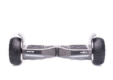 Kendini beyaz arka plan üzerinde elektrik kaykay akıllı Scooter Dengeleme Hoverboard çift tekerlek yakın çekim