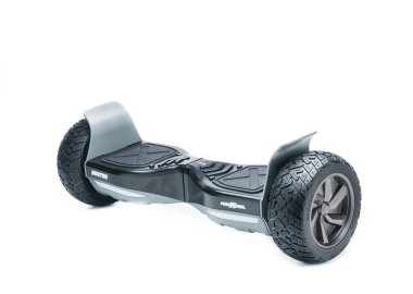 Kendini beyaz arka plan üzerinde elektrik kaykay akıllı Scooter Dengeleme Hoverboard çift tekerlek yakın çekim