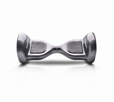 Kendini beyaz arka plan üzerinde elektrik kaykay akıllı Scooter Dengeleme Hoverboard çift tekerlek yakın çekim