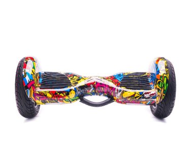 Kendini beyaz arka plan üzerinde elektrik kaykay akıllı Scooter Dengeleme Hoverboard çift tekerlek yakın çekim