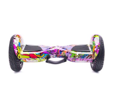 Kendini beyaz arka plan üzerinde elektrik kaykay akıllı Scooter Dengeleme Hoverboard çift tekerlek yakın çekim