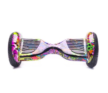 Kendini beyaz arka plan üzerinde elektrik kaykay akıllı Scooter Dengeleme Hoverboard çift tekerlek yakın çekim