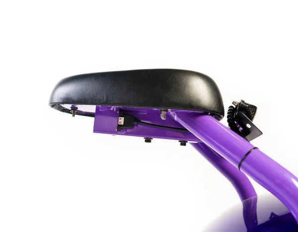 クローズ アップ ホバーボード デュアル ホイールの白い背景の上の電気スケート ボード スマート スクーターを分散自己 — ストック写真