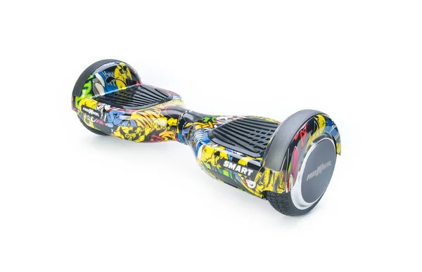 Närbild Hoverboard Dubbla Hjul Själv Balancing Electric Skateboard Smart Scooter — Stockfoto