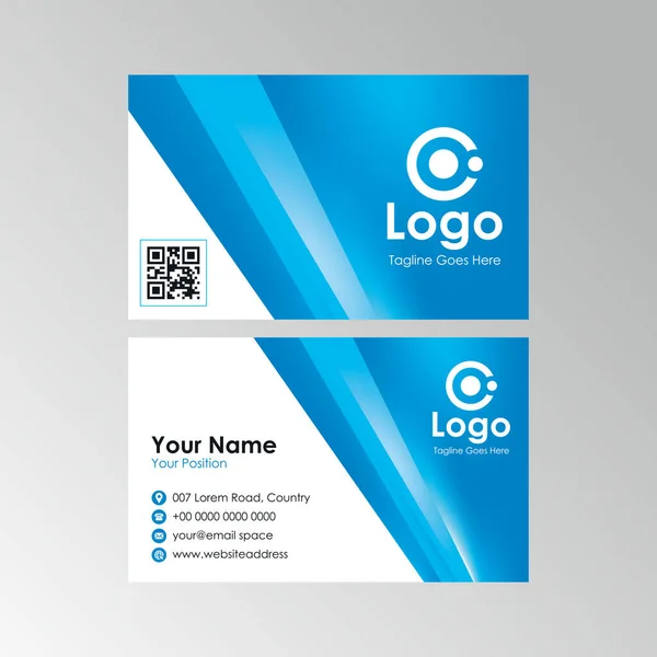 Αφηρημένη Δυναμική Μπλε Επαγγελματική Κάρτα Σχεδιασμού Επαγγελματικό Όνομα Κάρτα Πρότυπο — Διανυσματικό Αρχείο