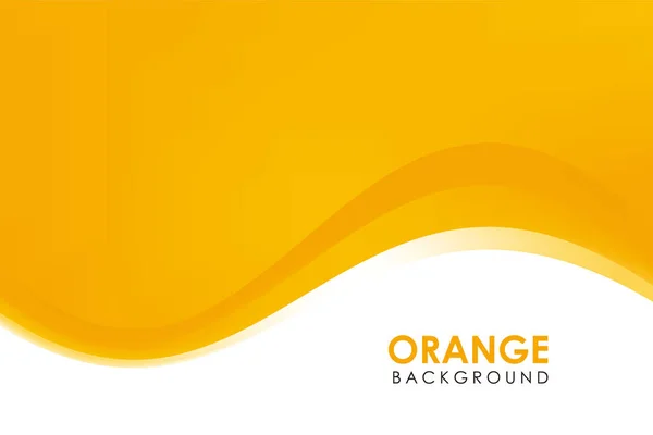 Abstract Dynamic Orange White Wavy Background Design Fresh Stylish Orange — Stock Vector