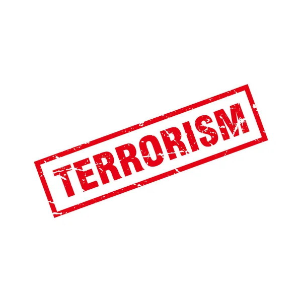 Аннотация Red Grunge Terrorism Rubber Stamps Sign Vector Red Grunge — стоковый вектор