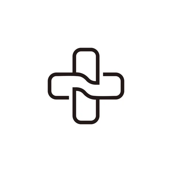 Enkel Platt Svart Hälsa Ikon Illustration Design Silhouette Medicinsk Symbol — Stock vektor