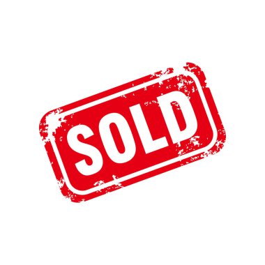 Soyut Red Grungy Satılık Lastik İmza İmzalama Vektörü, Satılmış Metin Mührü, Mark, Etiket Tasarım Şablonu