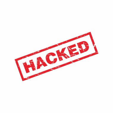 Soyut Kırmızı Hacklenmiş Kauçuk Damga İmza Çizim Vektörü, Hacklenmiş Metin Mührü, Mark, Etiket Tasarım Şablonu