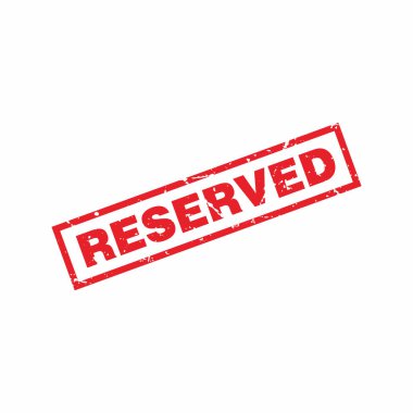 Soyut Red Grungy Rezervasyonlu Kauçuk Damgası İmza Çizim Vektörü, Rezervlenmiş Metin Mührü, Mark, Etiket Tasarım Şablonu