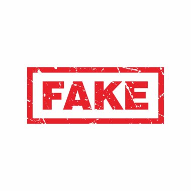 Soyut Red Grungy Sahte Rubber Stamps İmza Çizim Vektörü, Sahte Metin Mührü, Mark, Etiket Tasarım Şablonu