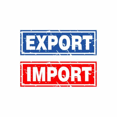 Soyut Kırmızı Grungy İhracat ve İçeriye Aktarma Kauçuk Damgaları İmza Çizim Vektörü, Aktarma Metin Mührü, Mark, Etiket Tasarım Şablonu