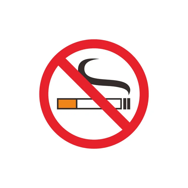 Smoking Area Sign Illustration Smoking Symbol Red Forbidden Sign Template —  Vetores de Stock