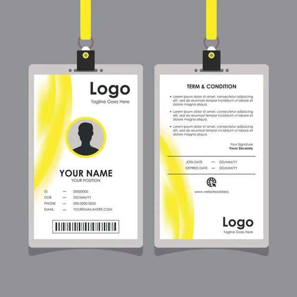 노골적 매끄러운 디자인 Blurry Mesh Background Element Professional Identity Card — 스톡 벡터