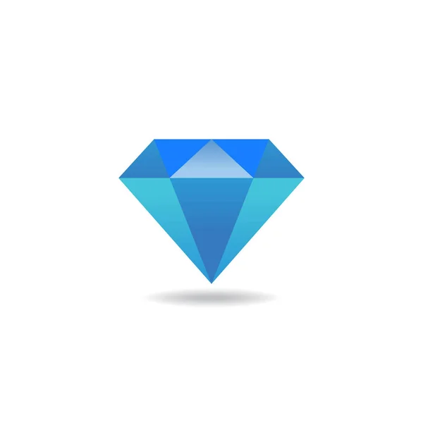 Simple Realistic Blue Diamond Icon Sign Illustration Design Jewel Diamond — Stock Vector