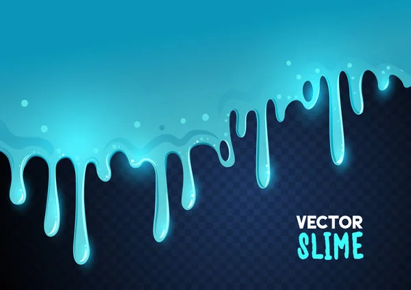 Sticky Kék Kék Iszap Csöpögő Háttér Textúra Szivárgott Vektoros Illusztráció — Stock Vector