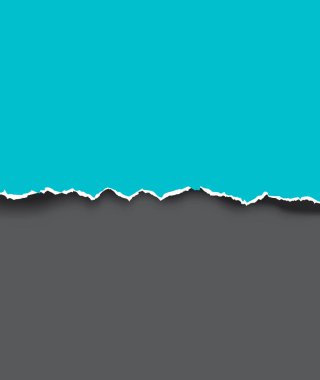 Yırtık ve sökük mavi kağıt kenar. Vektör çizim