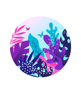 Doğal bitkiler vektör arka plan özellikleri