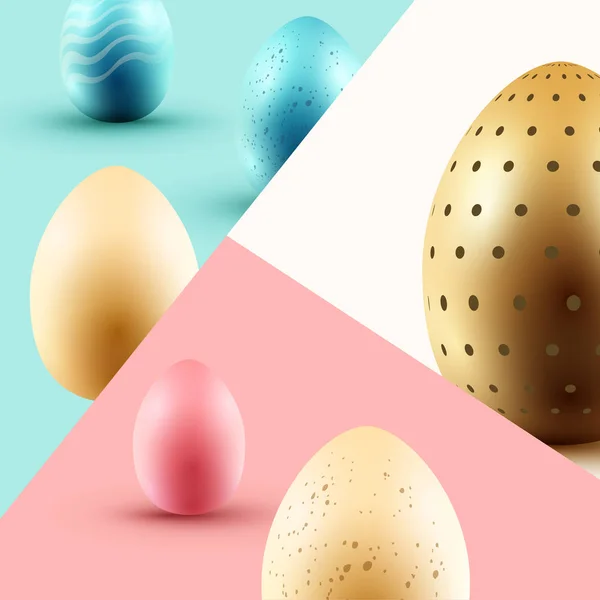 Čokoládová velikonoční vejce pozadí — Stockový vektor