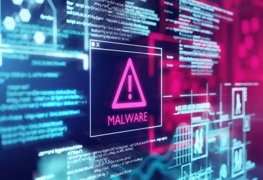 Malware Detected Warning Screen clipart