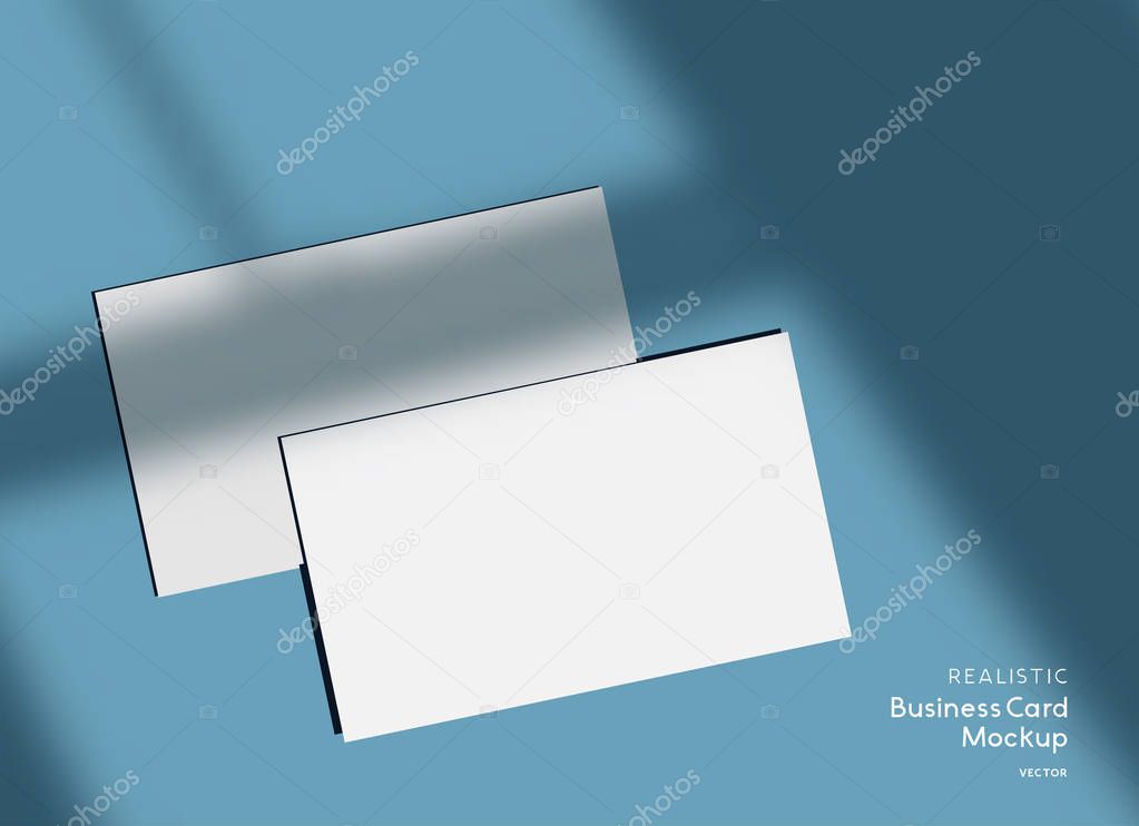 Mockup Business Cards with Shadow Effect