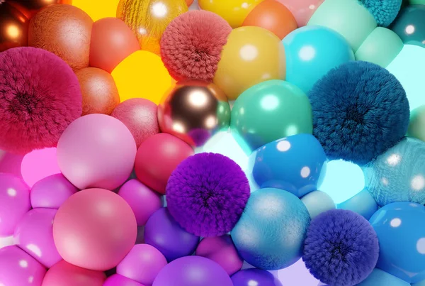 다채로운 추상 공 배경 — 스톡 사진