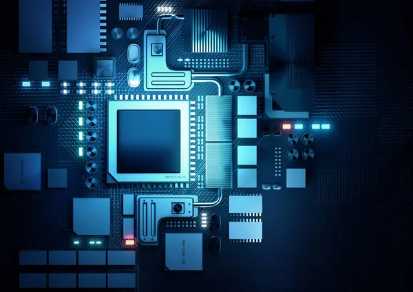 Artificial Intelligence Processor Background — Stock Photo, Image