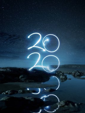 Mutlu yıllar 2020 Kutlama Konsepti