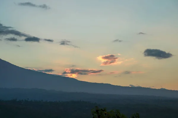 Sunset Mountain Orange Sunrise Clouds — Stock Photo, Image