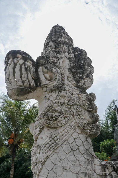 Traditional Indonesian Art Symbol Balinese Hindu Religion Faces Mythological Dragons — Stock Photo, Image