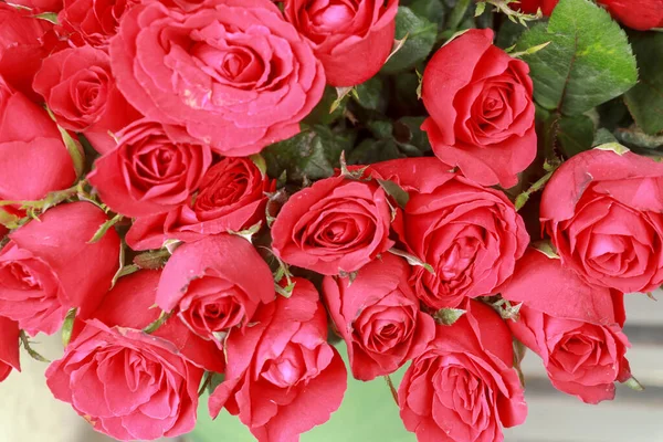 Red Rose Bouquet Background Grocery Store — Stock Photo, Image