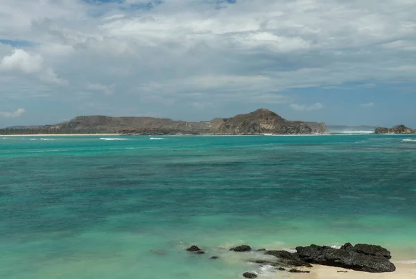 Foto Aerea Tanjung Aan Beach Lombok West Nusa Tenggara Migliore — Foto Stock