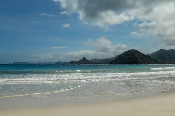 Selong Belanak Beach Una Delle Famose Spiagge Lombok Particolare Bellezza — Foto Stock