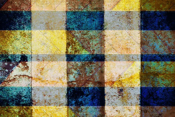 Grieta grunge fondo de textura de pared vintage azul y marrón — Foto de Stock