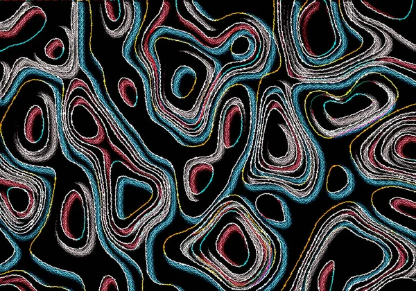 Gloeiende blauwe, witte en roze lijn abstract behang ontwerp — Stockfoto
