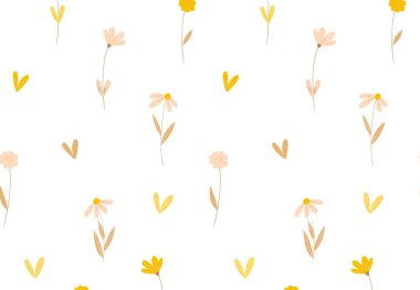 Çiçek desenli. El pürüzsüz vektör dokusu çizilmiş. 