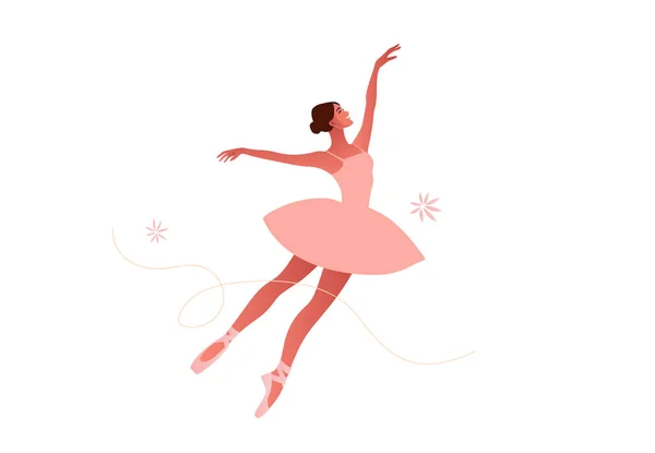 Belleza de ballet clásico conjunto de vectores planos — Vector de stock