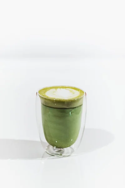 Matcha Isolato Sfondo Bianco — Foto Stock