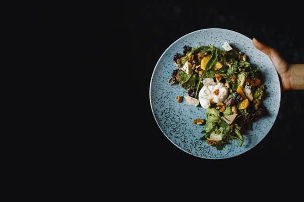 close-up view of tasty salad