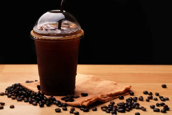 Ice Americano Fekete Kávé — Stock Fotó