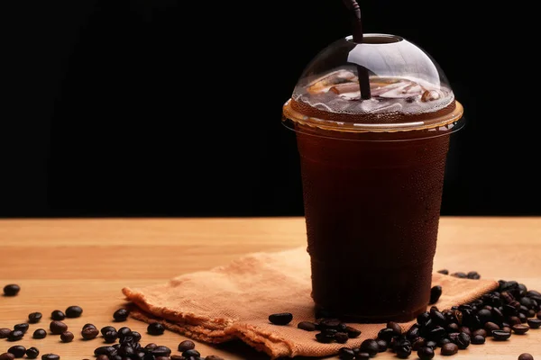 Ice Americano Fekete Kávé — Stock Fotó