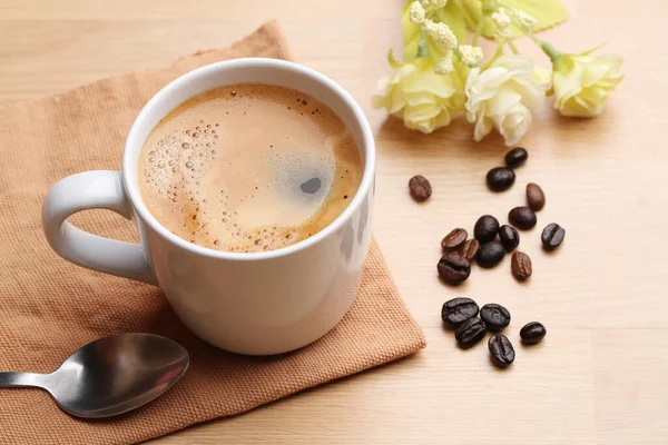 Bir Fincan Sıcak Kahve Espresso - Stok İmaj