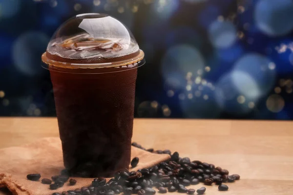 Americano Ice Black Kahve Bokeh Özgeçmişi - Stok İmaj