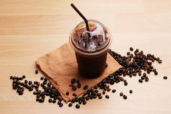 Американский Лед Черный Кофе Кофейные Зёрна Лицензионные Стоковые Фото