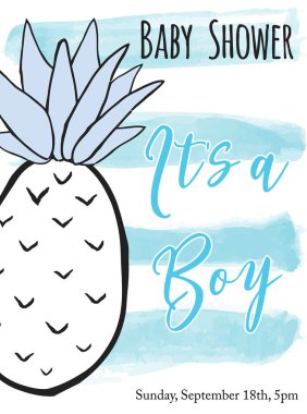 şirin bebek duş kart, illüstrasyon vektör formatında