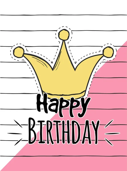 Feliz Tarjeta Cumpleaños Ilustración Formato Vectorial — Vector de stock