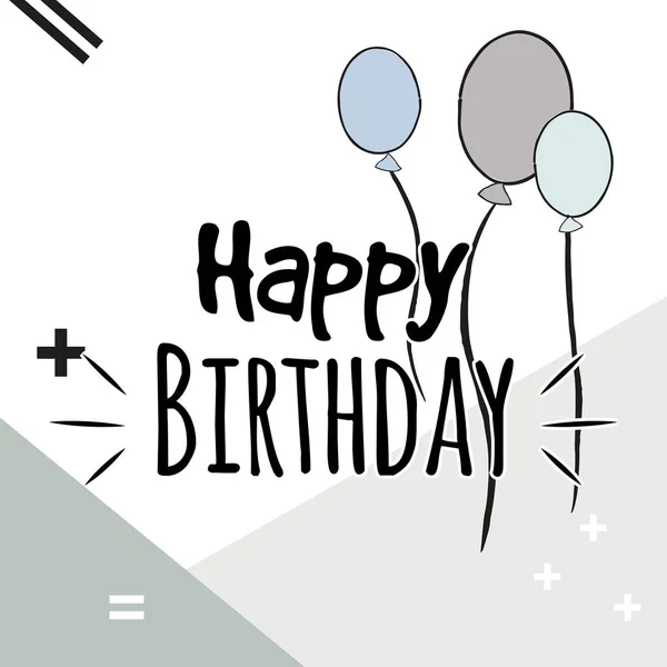 Feliz Tarjeta Cumpleaños Ilustración Formato Vectorial — Vector de stock